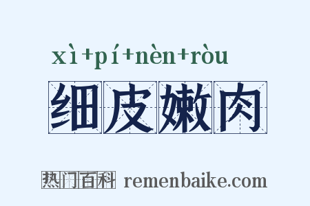 细皮嫩肉是什么意思的图片